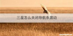 三星怎么关闭导航条震动