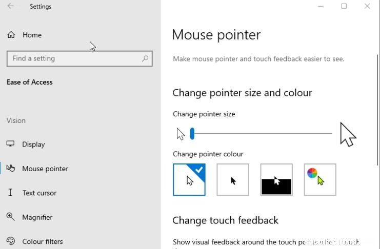 在Windows10中更改鼠标指针颜色和大小的5种方法