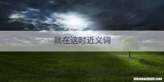 就在这时近义词