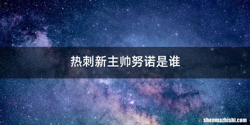 热刺新主帅努诺是谁