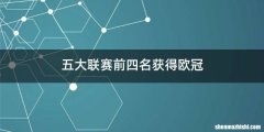 五大联赛前四名获得欧冠