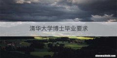 清华大学博士毕业要求
