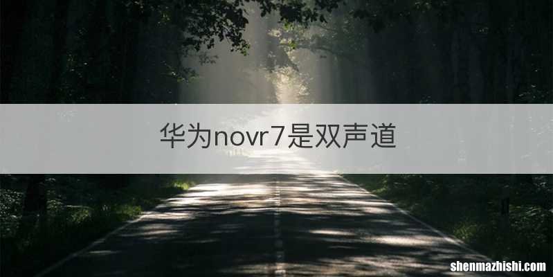 华为novr7是双声道