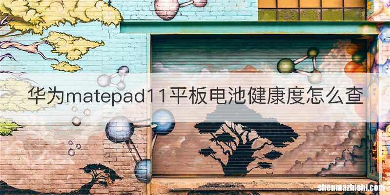 华为matepad11平板电池健康度怎么查