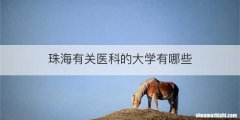 珠海有关医科的大学有哪些