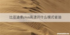 比亚迪秦plus高速开什么模式省油