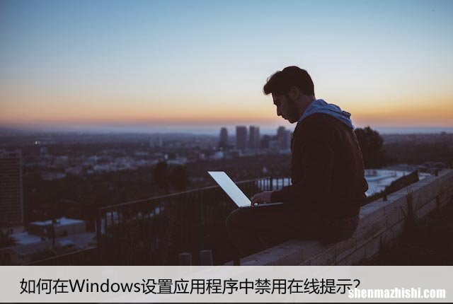 如何在Windows设置应用程序中禁用在线提示？