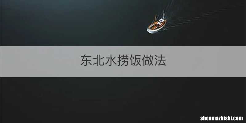 东北水捞饭做法
