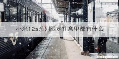 小米12s系列限定礼盒里都有什么