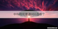 中科院和普通985选哪个