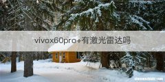 vivox60pro+有激光雷达吗