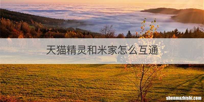 天猫精灵和米家怎么互通