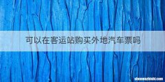 可以在客运站购买外地汽车票吗