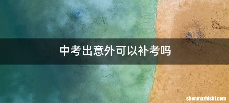 中考出意外可以补考吗