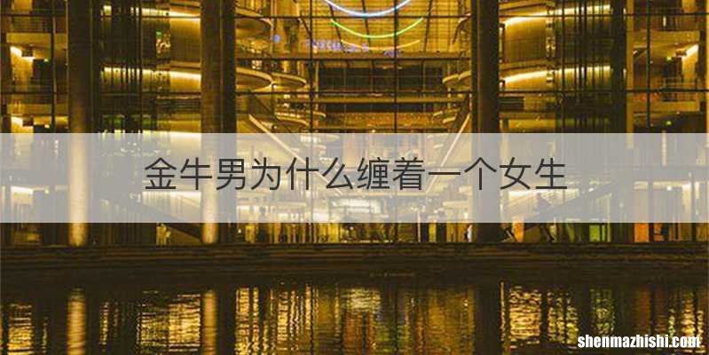 金牛男为什么缠着一个女生