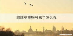 球球英雄账号忘了怎么办