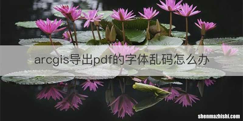 arcgis导出pdf的字体乱码怎么办