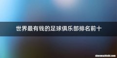 世界最有钱的足球俱乐部排名前十