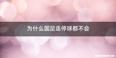 为什么国足连停球都不会