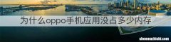 为什么oppo手机应用没占多少内存