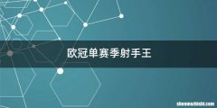 欧冠单赛季射手王