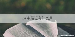 ps中级证有什么用