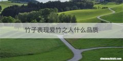 竹子表现爱竹之人什么品质