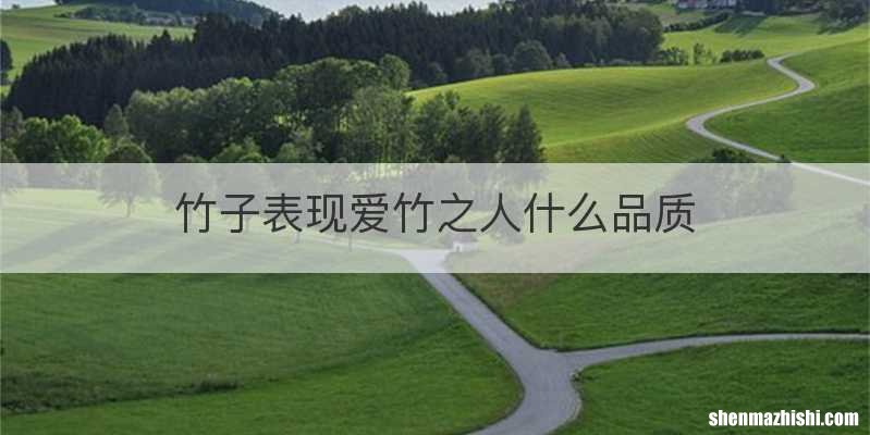 竹子表现爱竹之人什么品质