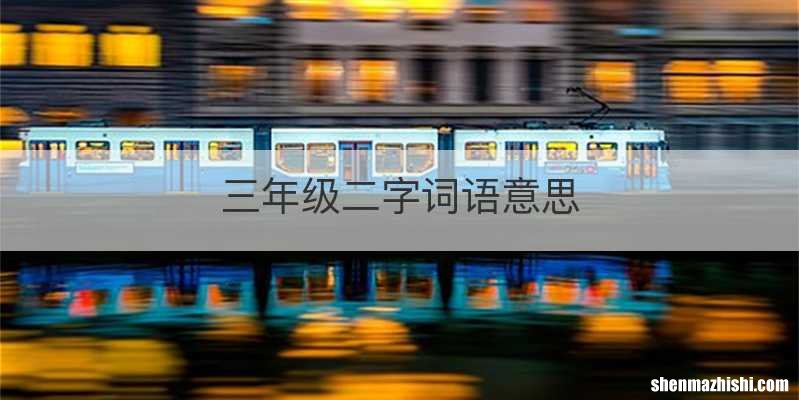 三年级二字词语意思
