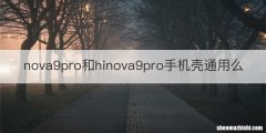 nova9pro和hinova9pro手机壳通用么