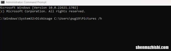 如何使用DiskUsage命令分析Windows上的驱动器空间