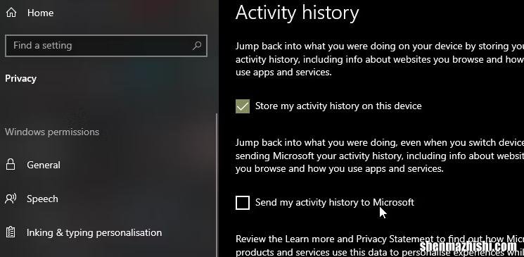 如何查看和清除Windows10活动历史记录