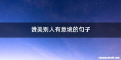 赞美别人有意境的句子