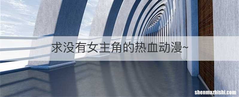 求没有女主角的热血动漫~