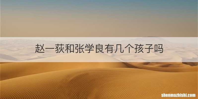 赵一荻和张学良有几个孩子吗