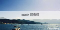 catch 同音词