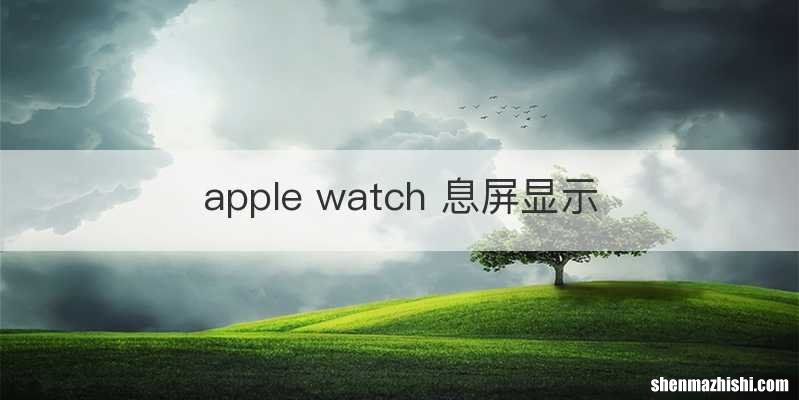 apple watch 息屏显示