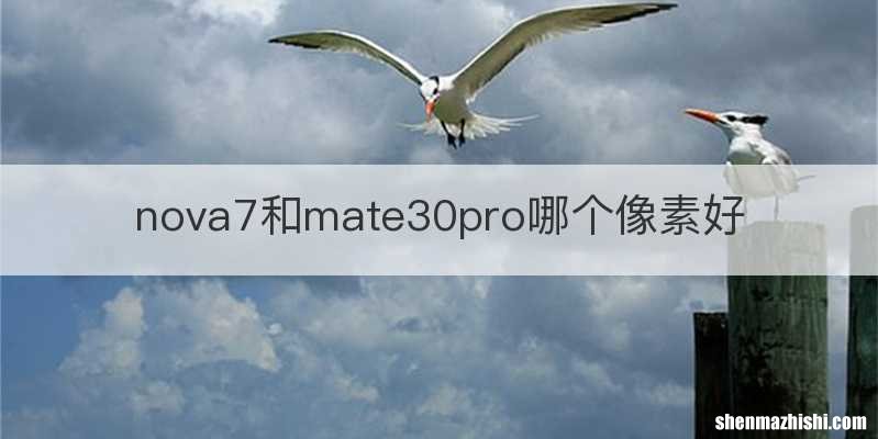 nova7和mate30pro哪个像素好