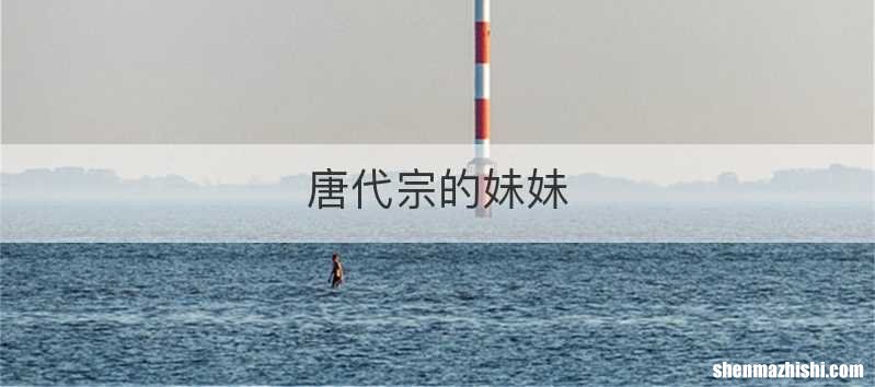唐代宗的妹妹