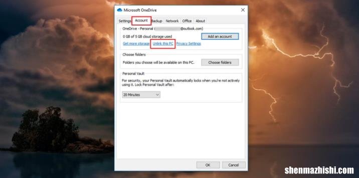 如何在Windows上取消OneDrive与Microsoft帐户的链接