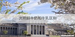 光明鲜牛奶和牛乳区别