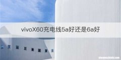 vivoX60充电线5a好还是6a好