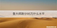 鲁大师跑分95万什么水平