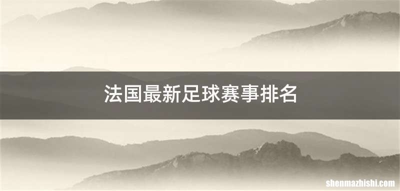 法国最新足球赛事排名