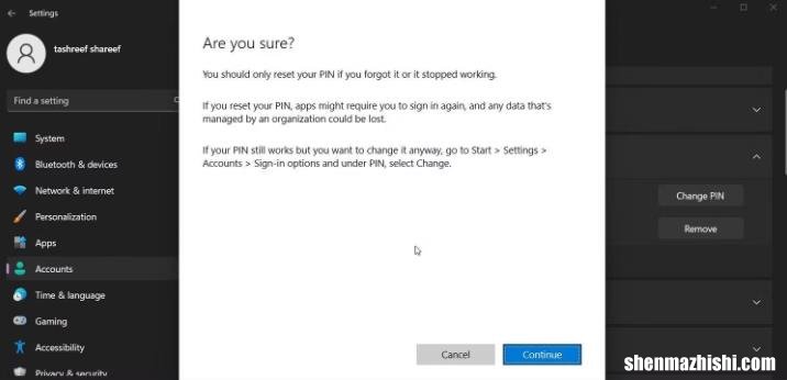 如何修复Windows11中灰显的删除PIN选项
