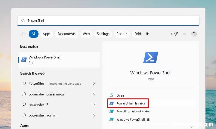 如何在Windows11中以管理员身份打开Windows PowerShell