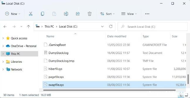 Windows中的Swapfile.sys是什么，您可以删除它吗？