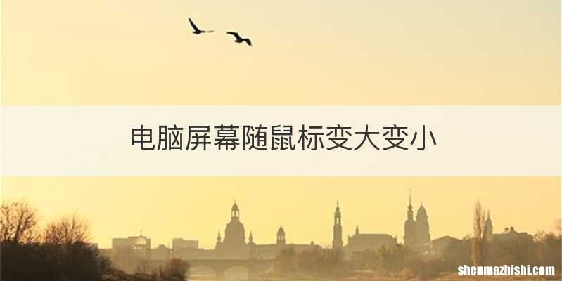 电脑屏幕随鼠标变大变小