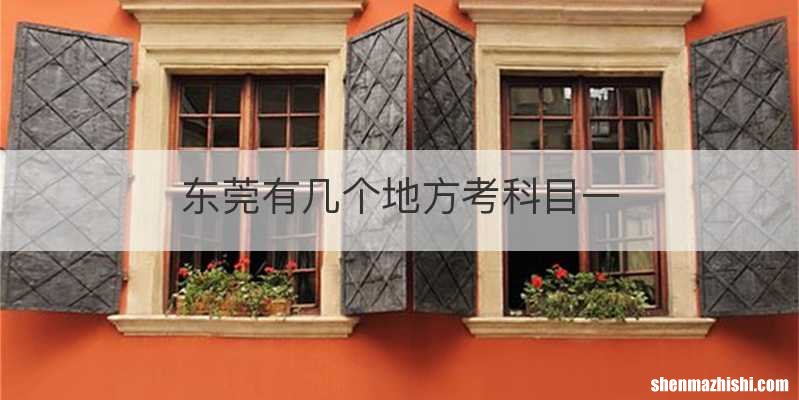 东莞有几个地方考科目一