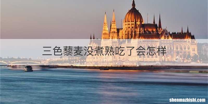 三色藜麦没煮熟吃了会怎样